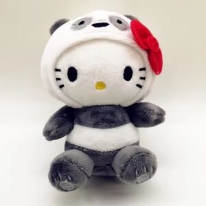 Hello Kitty Panda Plush with Red Bow